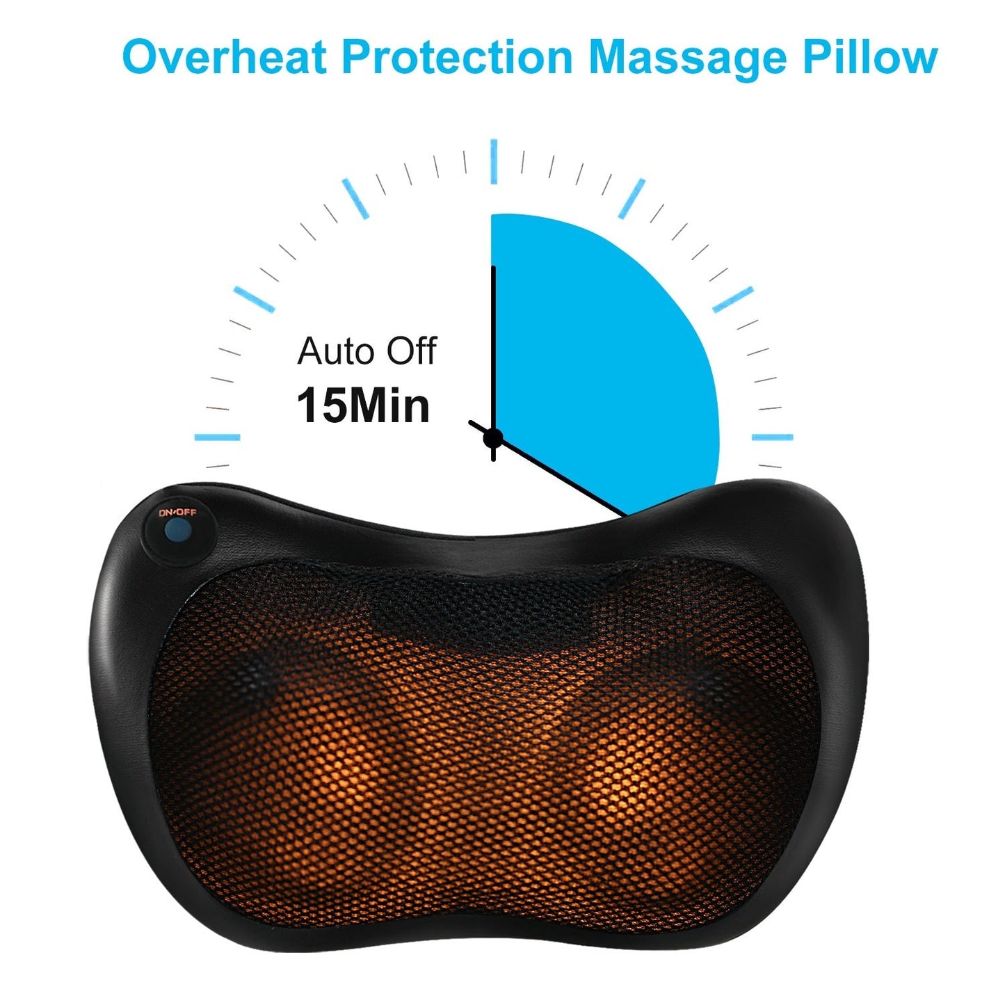 iMountek Neck & Back Therapeutic Massage Pillow: Kneading Relief for On-the-Go and Home Use
