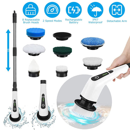 iMountek™ Wireless Spin Scrubber: The Ultimate 8-in-1 Cleaning Powerhouse