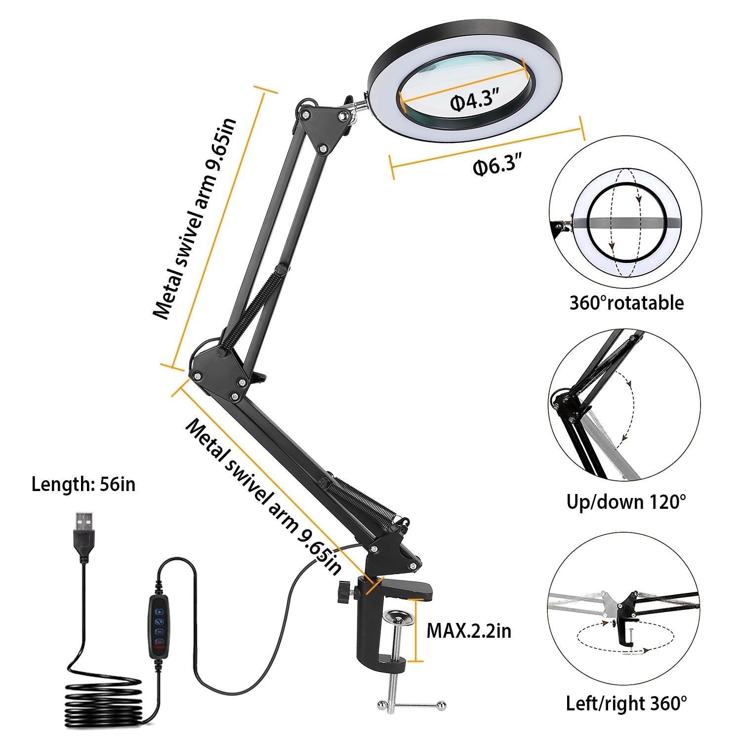 iMountek 2-in-1 Precision LED Magnifier Lamp: Clarity Meets Brightness